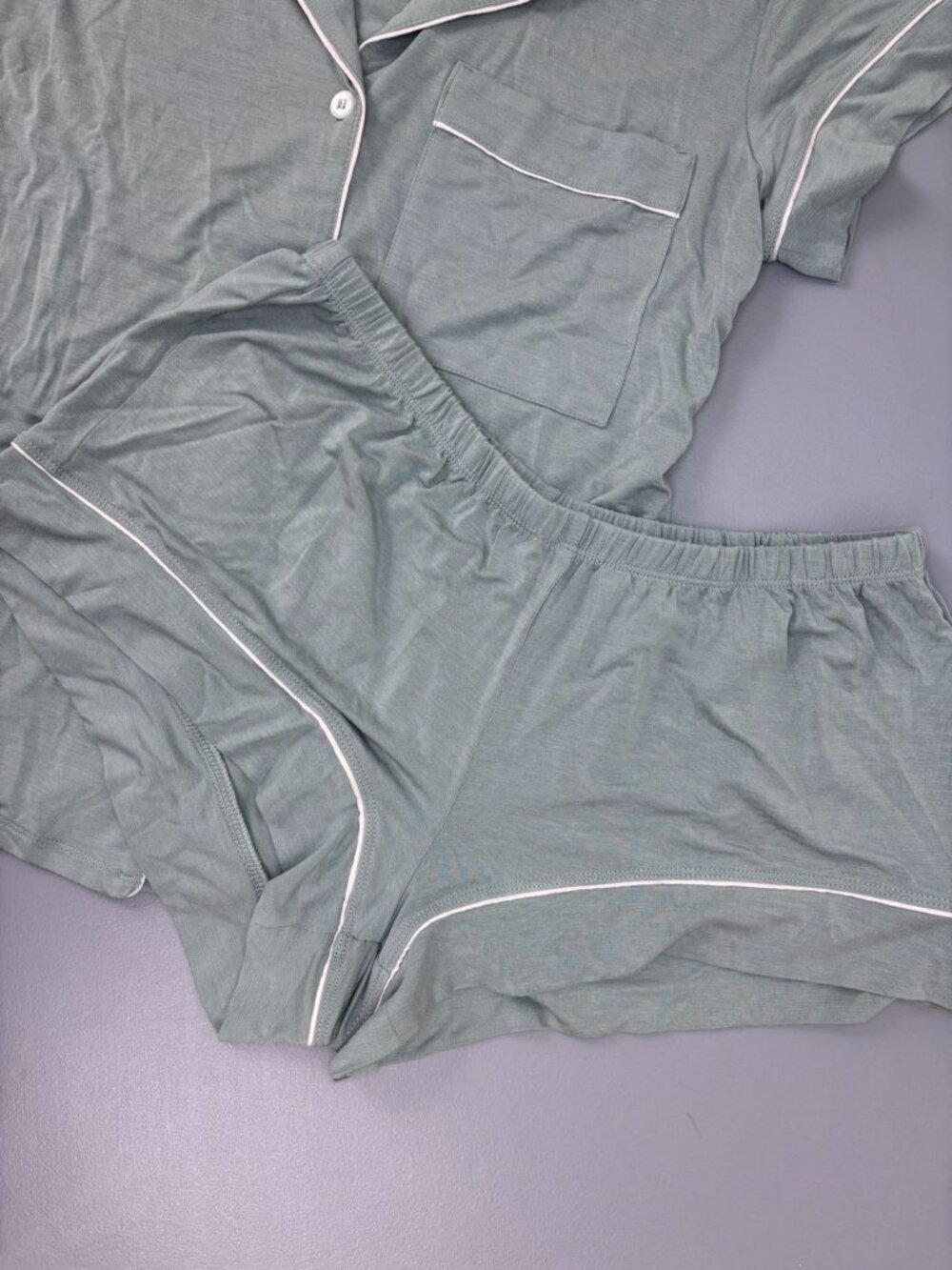 Revolve Eberjay women's small sage green Gisele shortie pajama set lounge - Picture 4 of 6